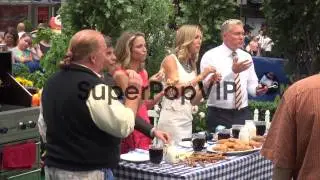Mario Batali, Lara Spencer, Sam Champion and Amy Robach a...