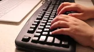 [ASMR] Keyboard typing sound, Microsoft Wired Keyboard 200