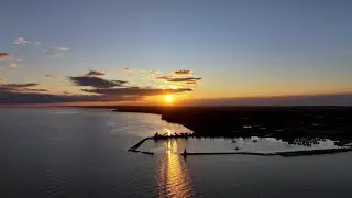 Drone Films Dramatic Shoreline Sunsets