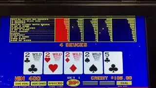 🤩 WOW! 🤩 4 DEUCES! Pick A Pair Deuces Wild Video Poker! A Rare Big Win On This Game! Four Deuces!