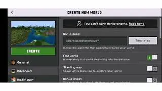 How to bring flat world, starting map and bonus chest from game settings #minecraft #bedrock #trick