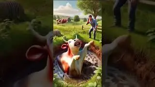 cartoon Axo cow is the #field is #water for help #man