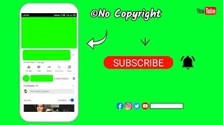 (No Copyright) Mobile icon Subscribe Intro | Green screen hand touch | Green screen | Nice Techno