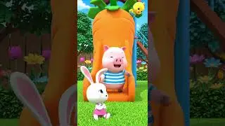 GIANT Carrot SLIDE Disaster! 🥕 Hilarious Chibi Animal Fail! #Shorts
