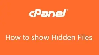How to show hidden files (.htaccess) on Cpanel