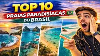 TOP 10 Praias Paradisíacas do Brasil 🇧🇷 | Lugares Tão Lindos Que Parecem Irreais