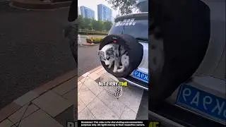 Unbelievable Man Turns Old Tire Into Genius Dog Seat! #shortvideo
