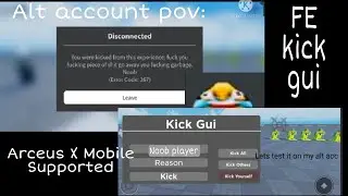 FE kick gui script Arceus X (ss) - Roblox