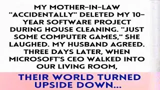 My Mother-in-Law 'Accidentally' Deleted My Life's Work—Her Face When Microsoft CEO Called Changed...