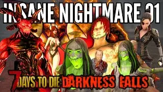 Getting Started in Darkness Falls INSANE Nightmare, Permadeath. (7 Days to Die)