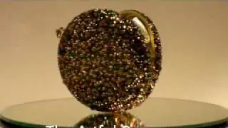 Swarovski Crystal Clutch Bag from www.the-artful-bag.com - The Orb Gold and Green
