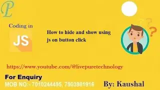 How to hide and show element in js  using click property.