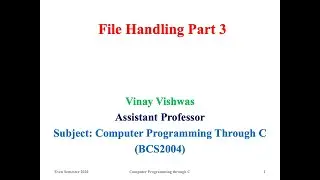 File Handling in C Part 3