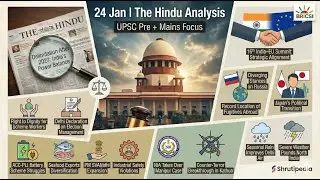 24th Jan The Hindu Analysis | Daily newspaper current affairs | For UPSC (Pre+Mains), BPSC, AEDO
