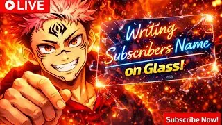 Live Sand Art | Writting Subscriber Name On Glass ❤️☝️☝️