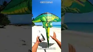 T-REX  versi Layangan DINOSAURUS kakak main layangan Seeru#shorts #short #shortvideo #dinosaur