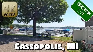 Driving Around Small Town Cassopolis, Michigan in 4k Video