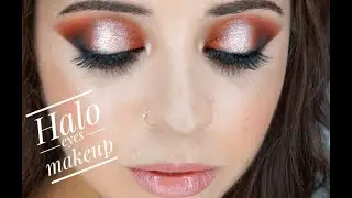 Halo eyes makeup | glitter Xmas look