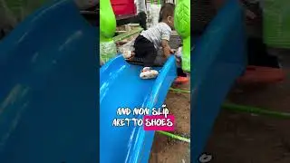 Outdoor Play| 14 month old Milestones |Climbing & Sliding| Safe Play with Aretto Toddler Shoes