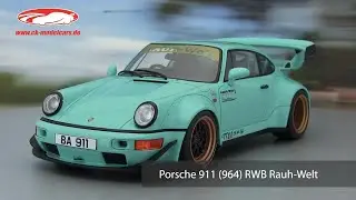 ck-modelcars-video: Porsche 911 (964) RWB Rauh-Welt Baujahr 2015 Tiffany blau 1:18 GT-Spirit