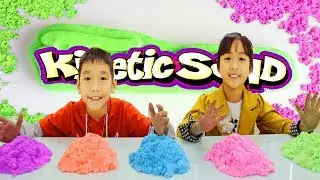 Kids Go To School Learn Colors with Kinetic Sand House Finger Family Nursery Rhymes Songs