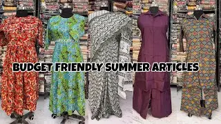BUDGET FRIENDLY SUMMER ARTICLES | COTTON SAREE | CO-ORD SETS | READYMADE FROCKS