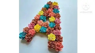 DIY 3D floral letters for birthday or any occasions decoration / letters # youtube video # viral #