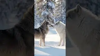 Wolves play #shorts #wildlife #shortvideo