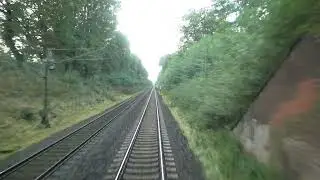 Train cab ride; Dedensen/Gümmer - Nienburg (Weser) (with some rain) (20241013)