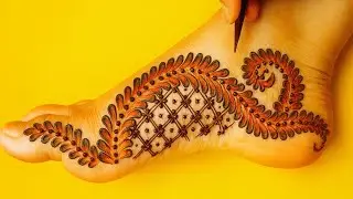 Красивые и простые узоры мехенди для ног 👣 || Новые, самые новые дизайны мехенди для ног || Дизай...