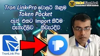 Tron Link Pro වොලට් එකවුන්ට් එක Token pocket app එකට Import කර ගන්නා ආකාරය සරලව - පැහැදිලිව.
