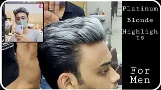 Platinum Blonde Highlights / Men's hair