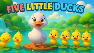 Five Little Ducks | Splash Dance Counting Song for Kids (3D Nursery Rhyme)