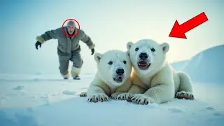 Freezing Bear Cubs Cry for Help, Man&rsquo;s Action Stuns All!