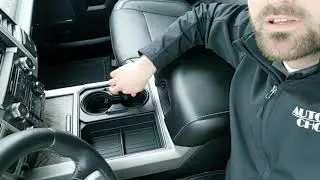 Hidden features in a 2019 Ford F250 Super Duty center console