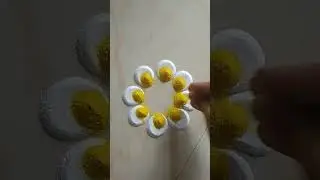 easy & small #rangoli #yellow & #white #colors #shortvideo