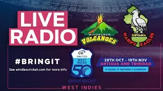 🔴 LIVE RADIO Windwards v Guyana | CG United Super 50