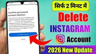 Instagram account delete kaise karepermanently | how to delete instagramaccount