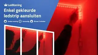 Enkel gekleurde ledstrip aansluiten in 2 stappen - LedKoning instructievideo's