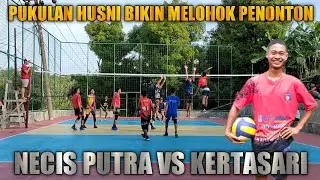 NECIS PUTRA VS KERTASARI || HUSNI TERBANG DENGAN PUKULAN YANG SANGAT KERAS !!
