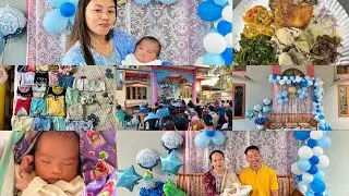 Name ceremony of Ezeka Yeptho🩵 #nameceremony  #decoration #babyboy #ballondecoration #assam #naga
