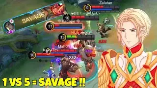 1 VS 5 = SAVAGE !! Top Global Leomord - Avory | MLBB SHORTS