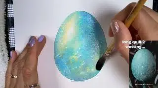 How to paint a realistic blue EGG in watercolor