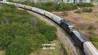 Awesome drone shot of CSX train M-604 at Lakeland connection. Power by 919 & DPU 3169.