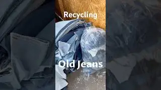 Recycling old jeans into stylish Christmas ornaments! #Recycling