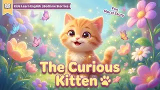 A Curious Little Kitten 🐱 | Moral Story for Children
