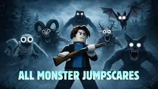 ALL MONSTER JUMPSCARES! 99 Nights in the Forest (Deer, Bat, Ram, Owl, Wolf, Goat) - Roblox