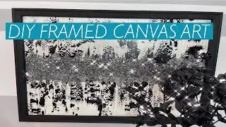 Bling Canvas Art / Black and White Framed / DIY