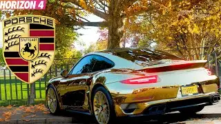 Forza Horizon 4 Realistic Driving | Porsche 911 Carrera gold chrome Gameplay