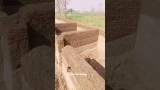 How built walls and houses Traditional Mud Homes in villages of Pakistan #shorts